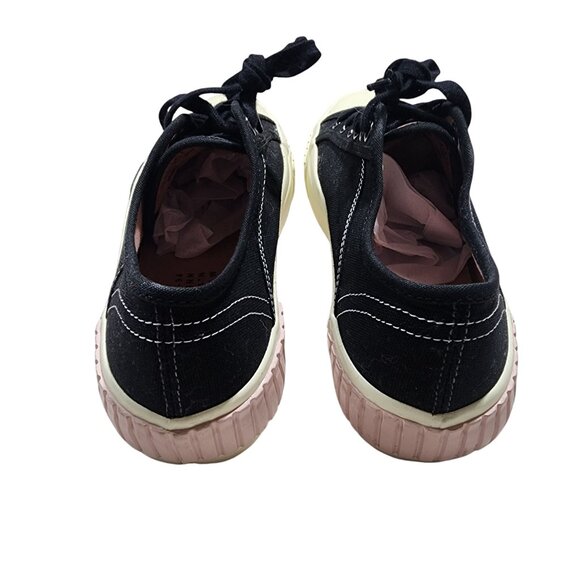 Allsaints Jackie Platform Black Canvas Sneakers Size 9 US Womens Wf00302Z - Picture 9 of 10